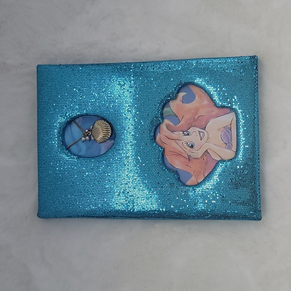 Disney Little Mermaid Ariel Lined Pages Journal with Shell Necklace